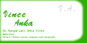 vince anka business card